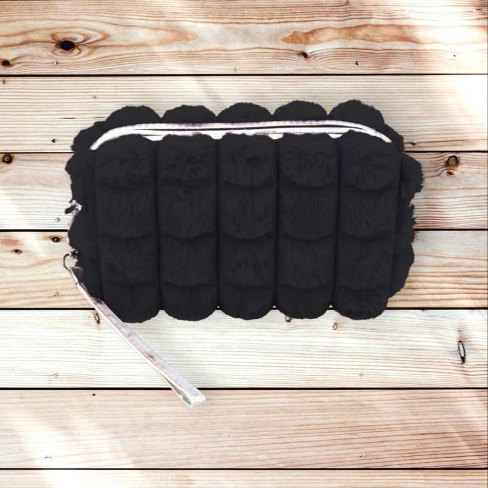 🆕 Faux Fur Quilted Purse Bag